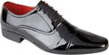 Charles Southwell Men's Patent Stylish Lace-up Brogue Formal, Wedding, Work, Casual, Dress Shoes Size 12