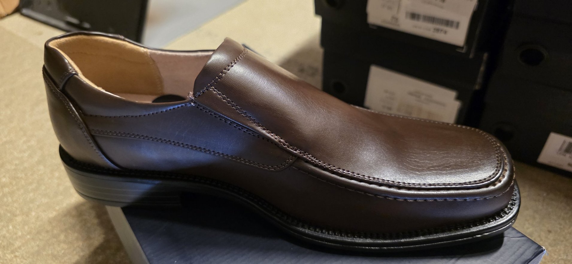 Bruno Marc Men's Leather Lined Square Toe Dress Loafers Shoes