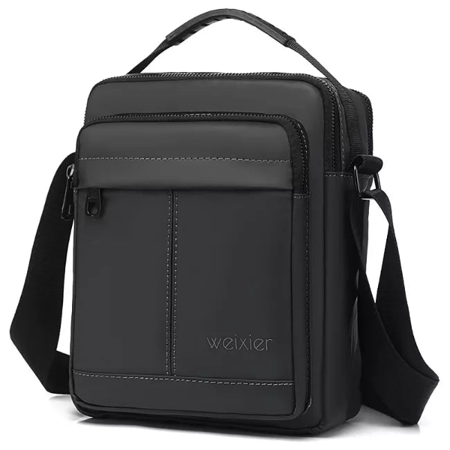 Mens Leather Crossbody Bags Messenger Bag Shoulder Bag Business Satchel Fashion Travel Bag Handbag Adjustable Shoulder Strap