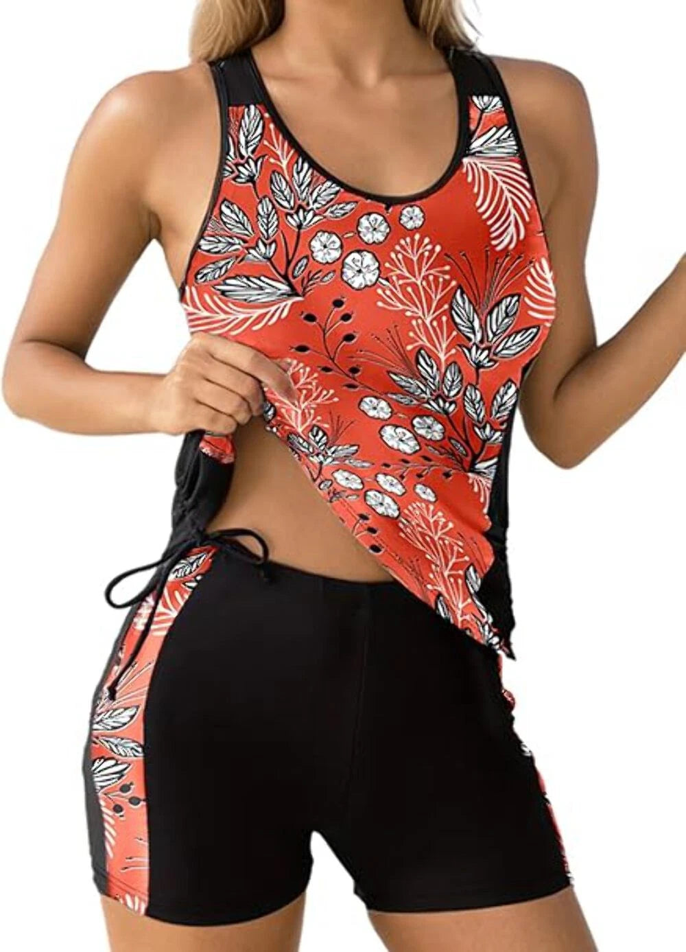 Dokotoo Women's Tankini Sets Two Piece Tops with Shorts Swimsuits for Women