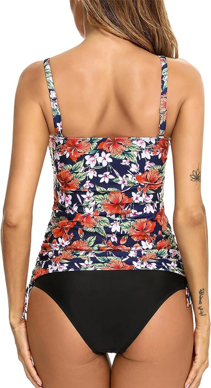 Tankini Sets Women's Modest Padded Swimsuit Top Brief Summer Swimwear