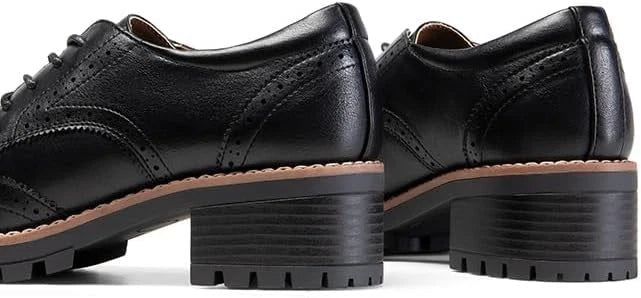 DREAM PAIRS Women's Classic Oxfords Heels T-Strap Dress Shoes