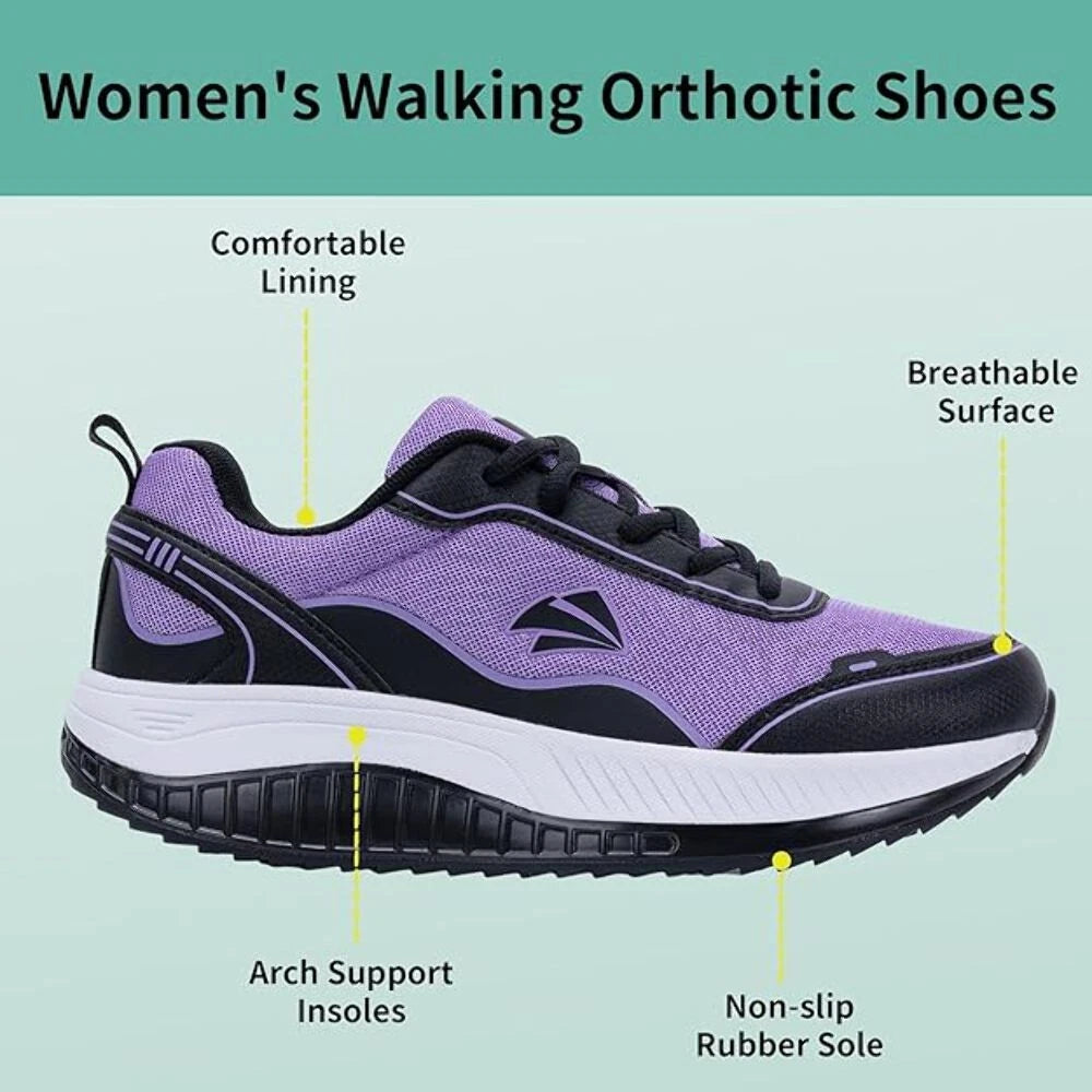 GOOBON Womens Walking Shoes with Arch Support Trainers