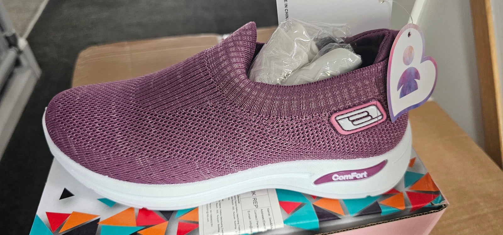 Womens Slip on Walking Shoes Mesh Breathable Lightweight Orthopedic Casual Shoes